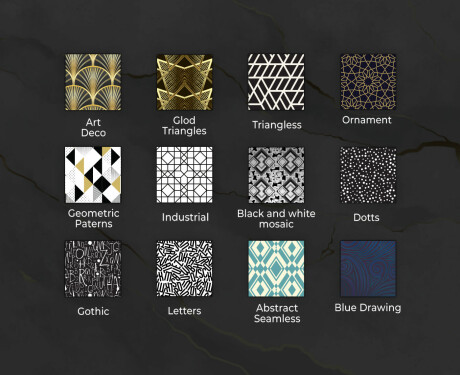 Okrągłe Lustro Dekoracyjne LED Na Ścianę Geometric Patterns #8